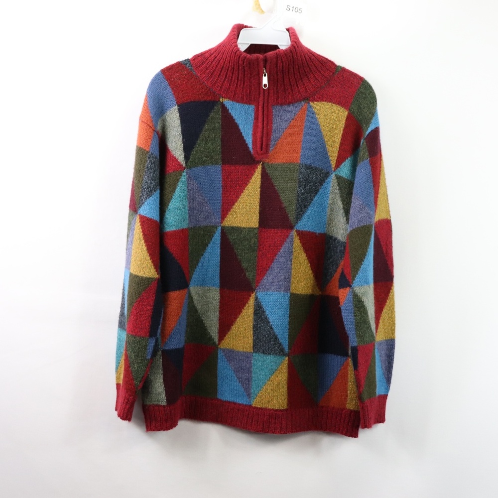 Alpaka Womens Medium Geometric Print Sweater Peru